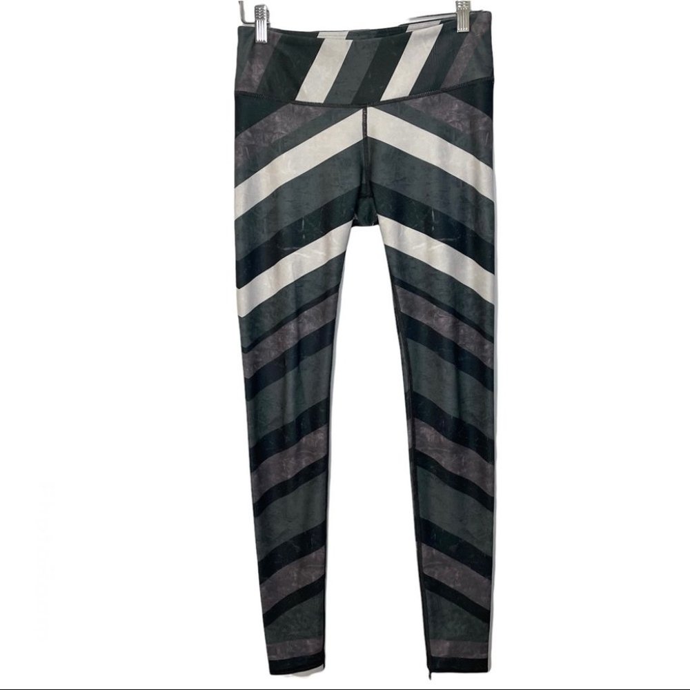 With Wear It To Heart Gray Multicolor Striped Leggings